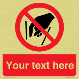 Custom prohibition No reaching in